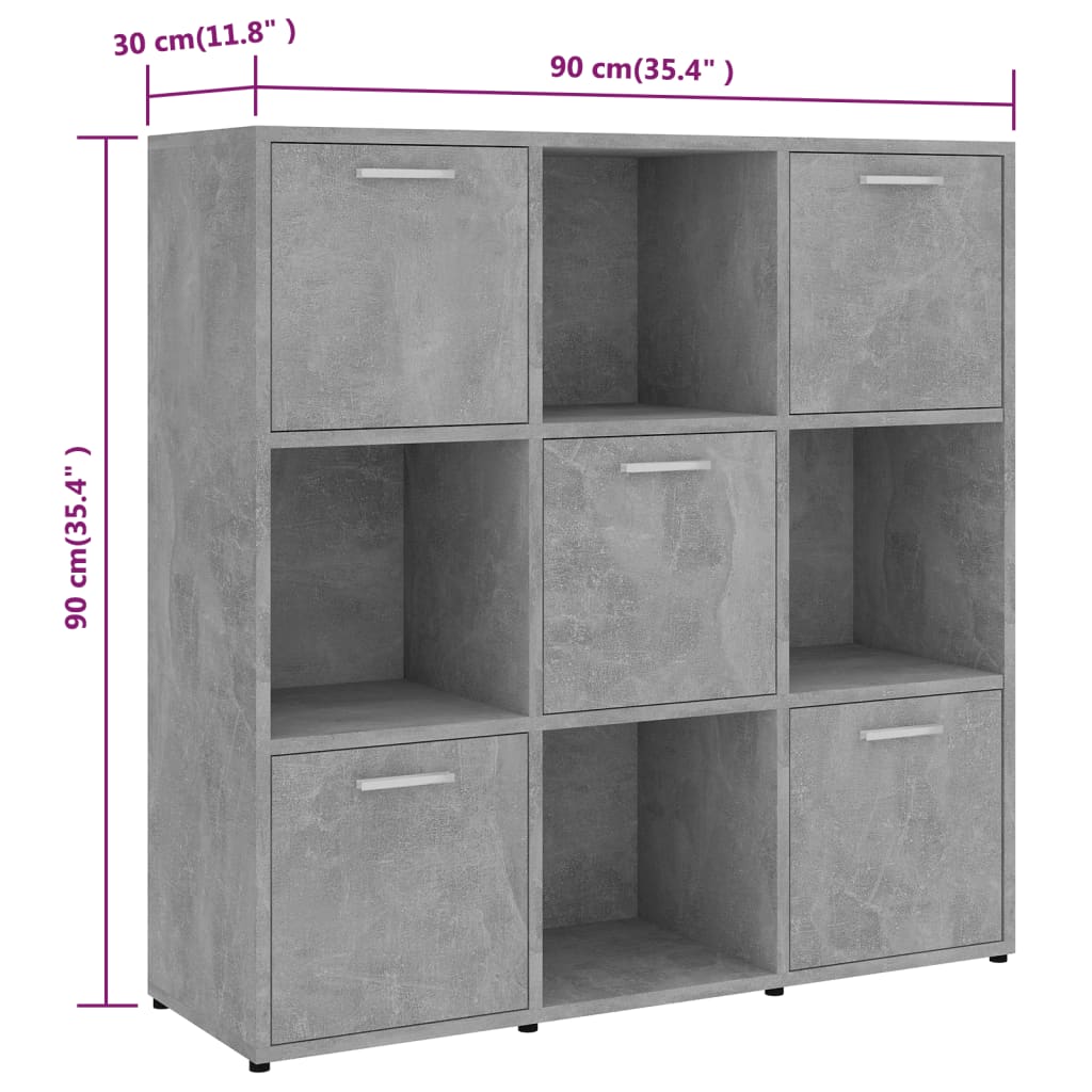 Bücherregal Weiß 90x30x90 cm Holzwerkstoff