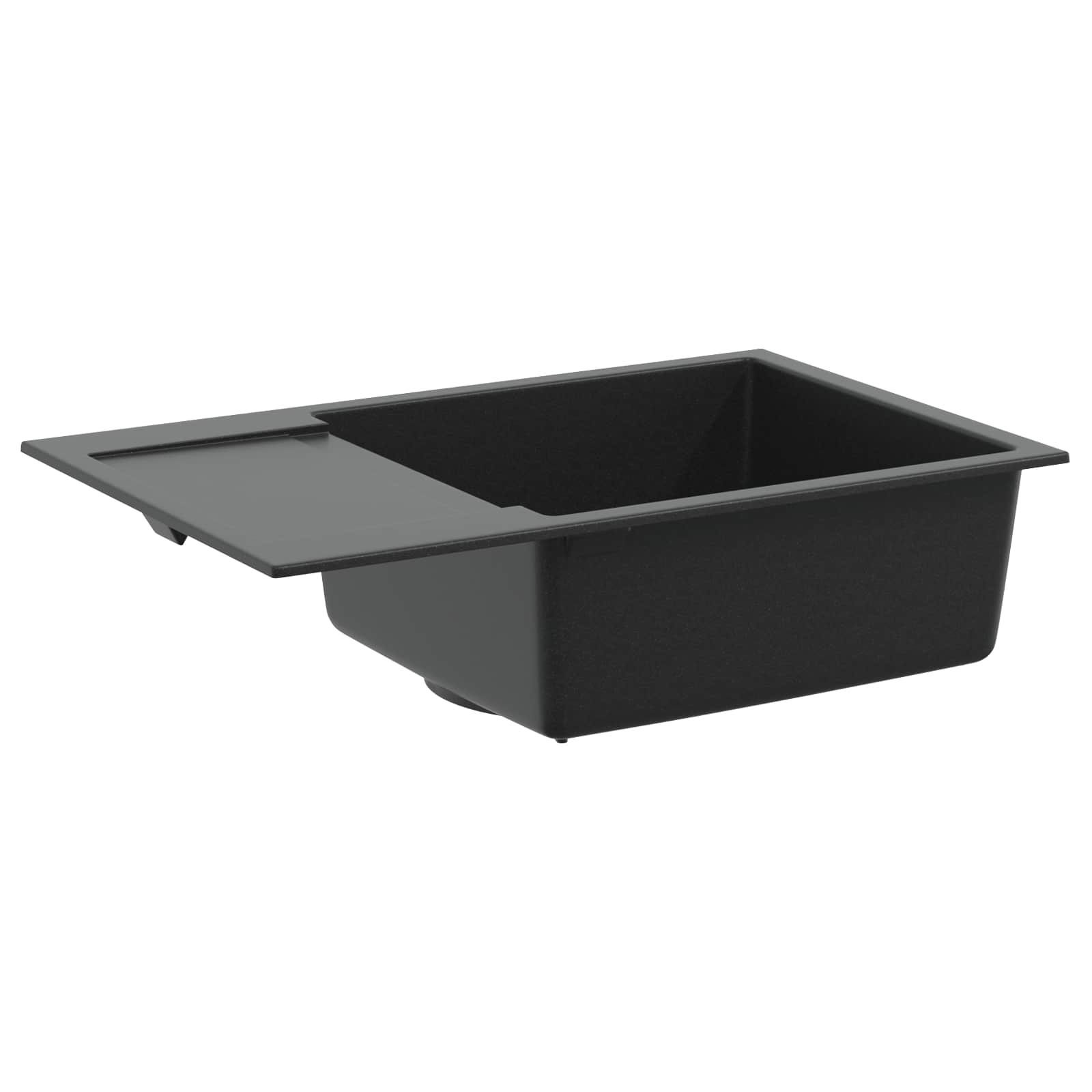 Granitspüle Einzelbecken Schwarz