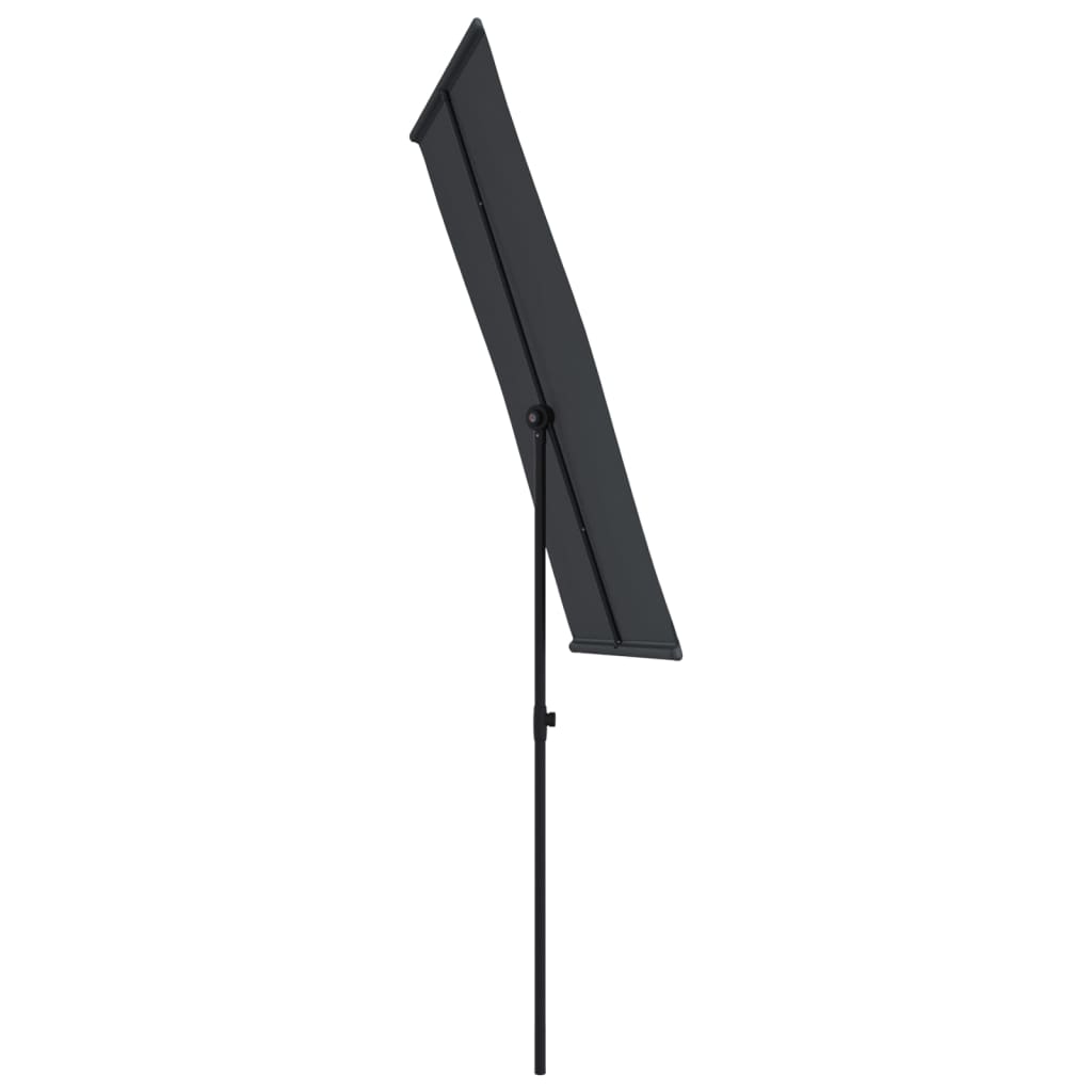 Sonnenschirm mit Aluminium-Mast 180x110 cm Bordeauxrot