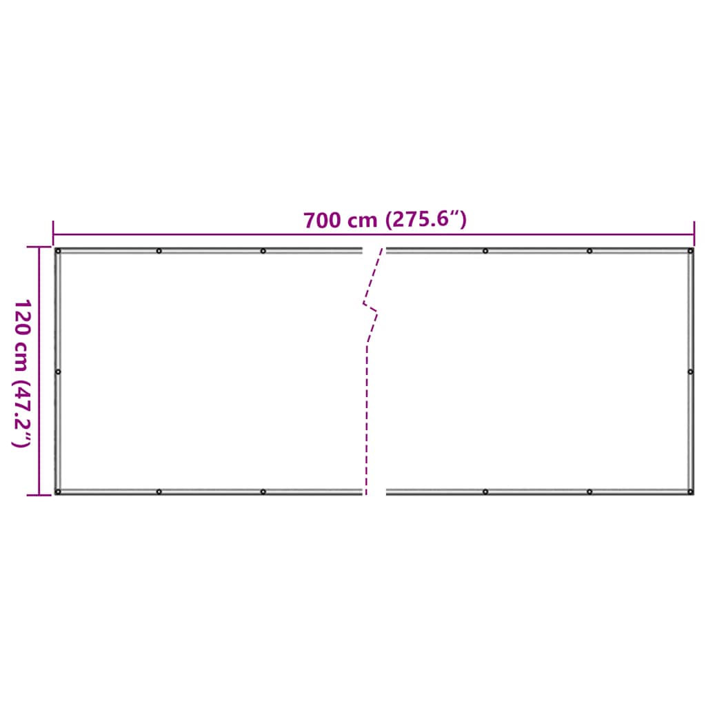 Balkon-Sichtschutz Anthrazit 300x75 cm PVC