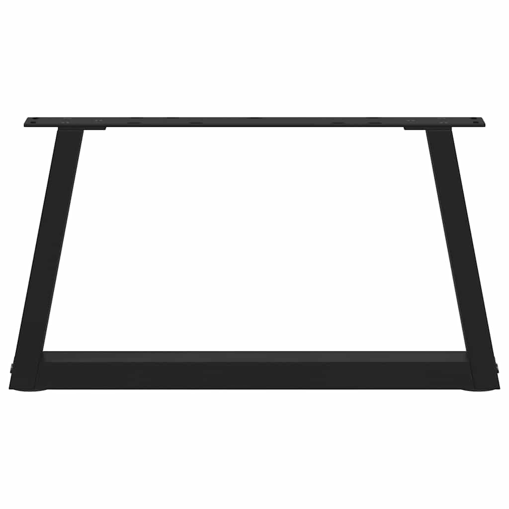 Couchtischbeine V-Form 2 Stück Schwarz 30x(30-31,3) cm Stahl