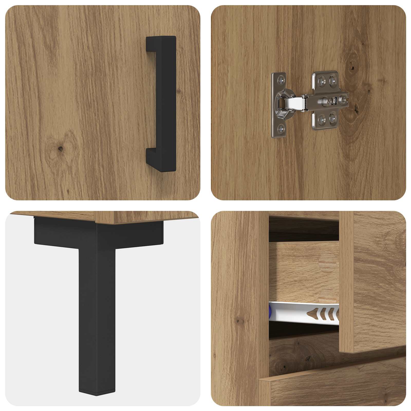 Highboard Hochglanz-Weiß 69,5x34x180 cm Holzwerkstoff