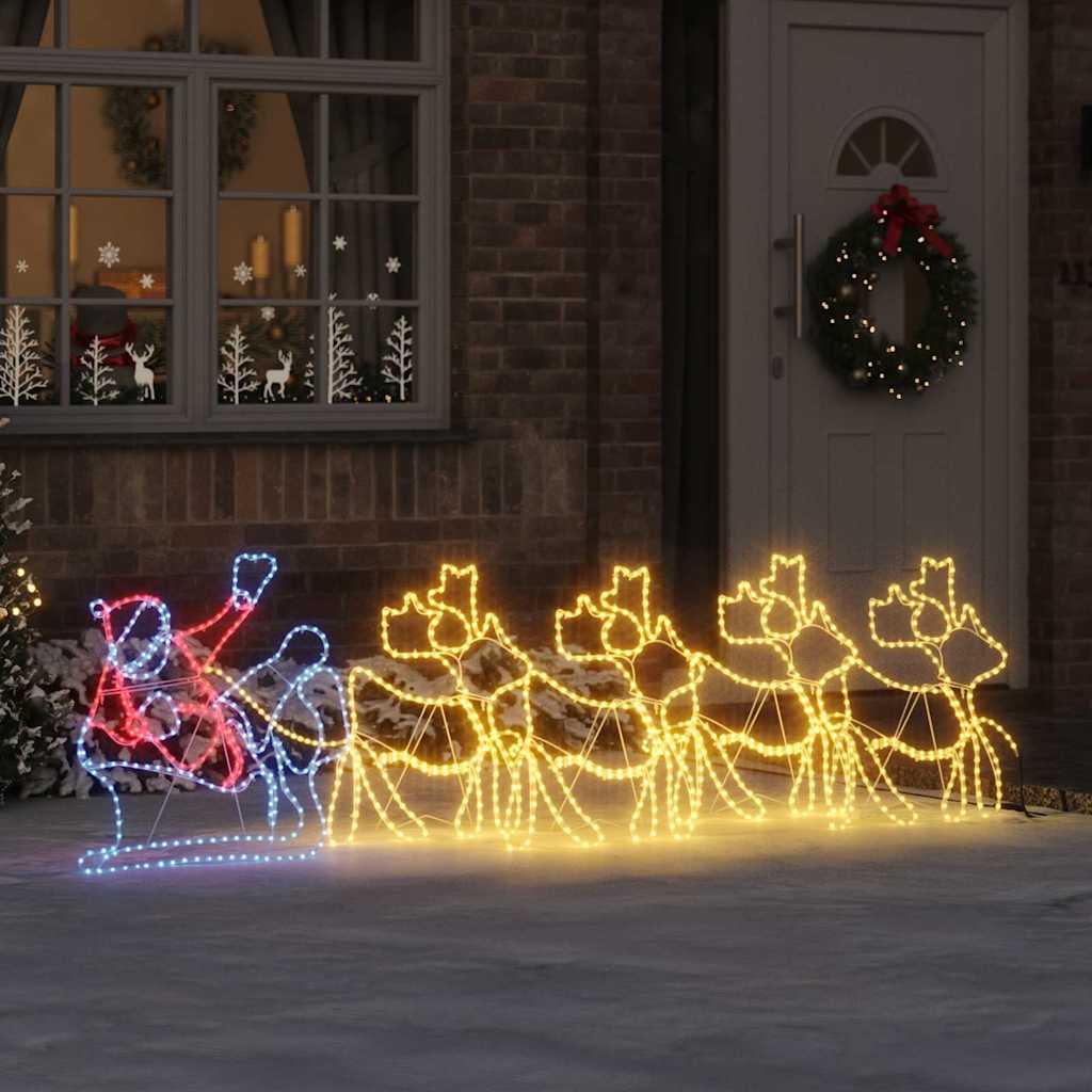 Weihnachtsdekoration mit 1224 LEDs Mehrfarbig 69 x 79 cm PVC