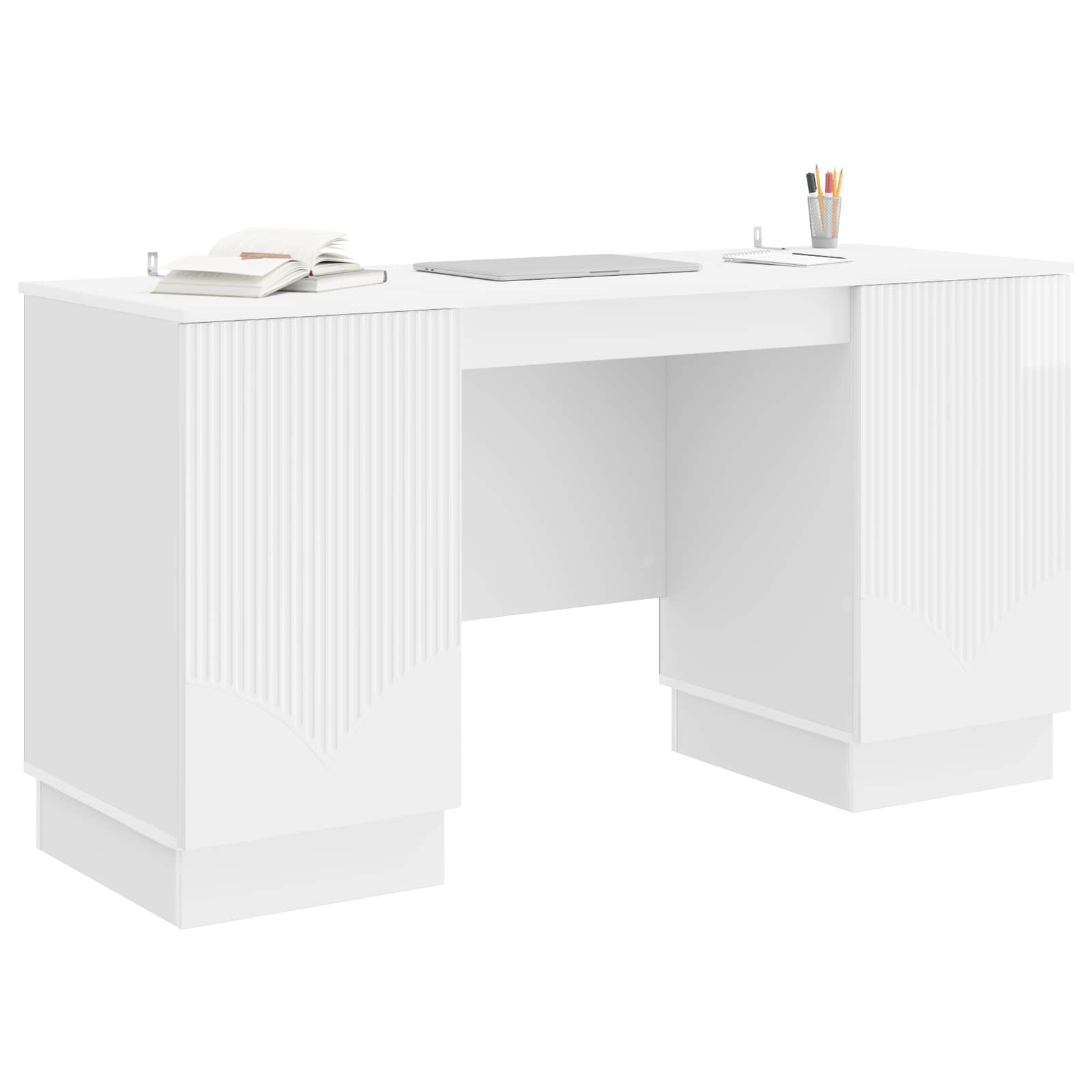 Schreibtisch mit Regal Schwarz 142,5 x 50 x 75 cm Holzwerkstoff