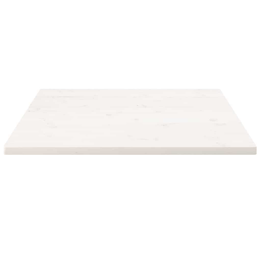 Tischplatte Weiß 40x40x2,5 cm Massivholz Kiefer Quadratisch