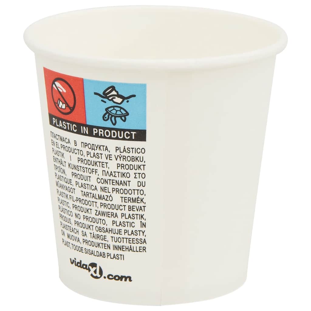 Pappbecher 1000 Stk. 12oz 300ml Weiß