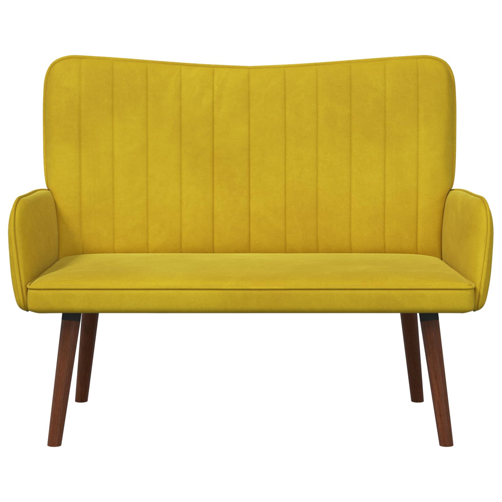 2-Sitzer Sofa Hellgrau 115 x 61 x 87 cm Samt (V)