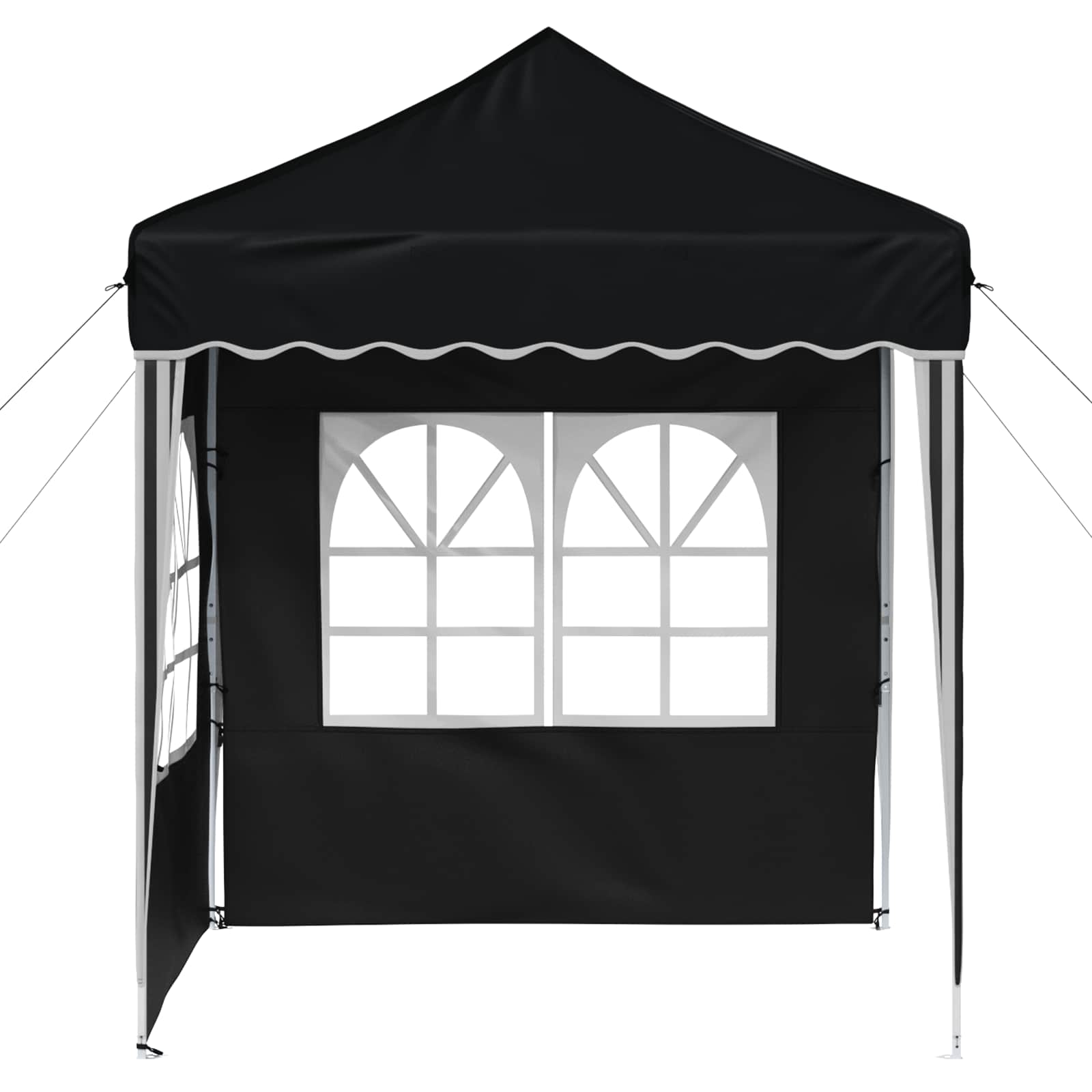 Pop-up Partyzelt 195 x 195 x 245 cm Creme Oxford-Stoff