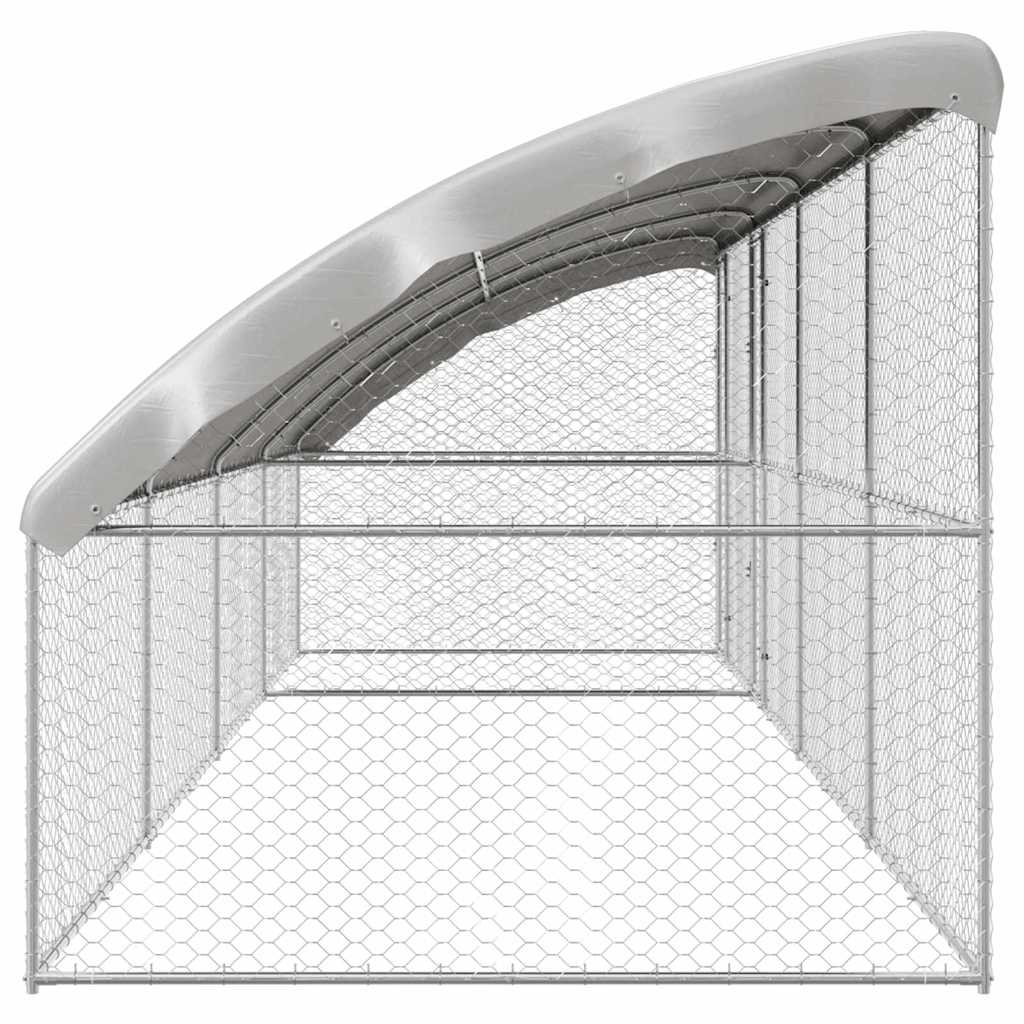Hundekäfig 2 pcs Silber 4 x 2 x 2 m Verzinkter Stahl