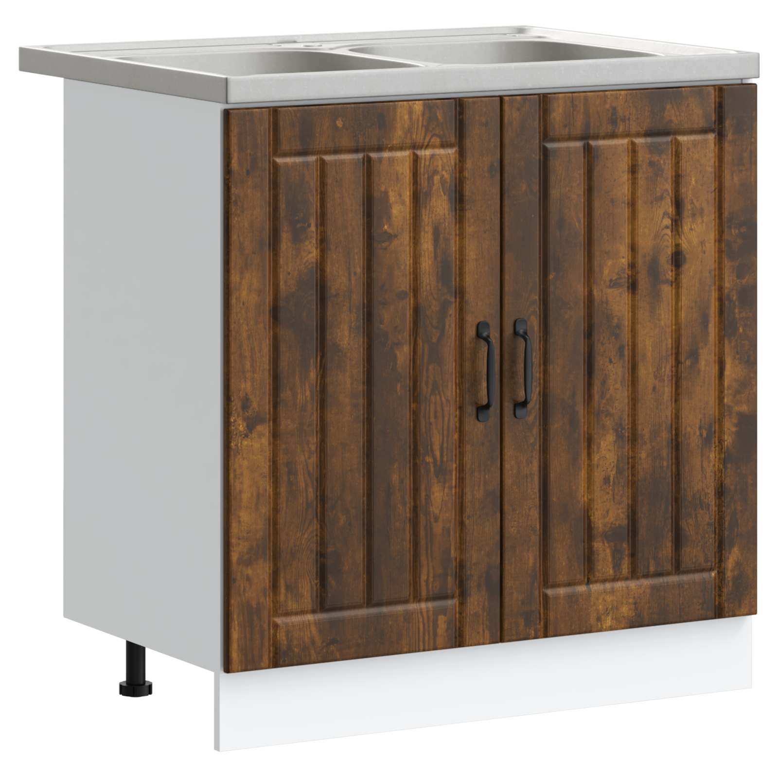 Waschbecken-Unterschrank mit Tür Lucca 2 pcs Weiß Holzwerkstoff