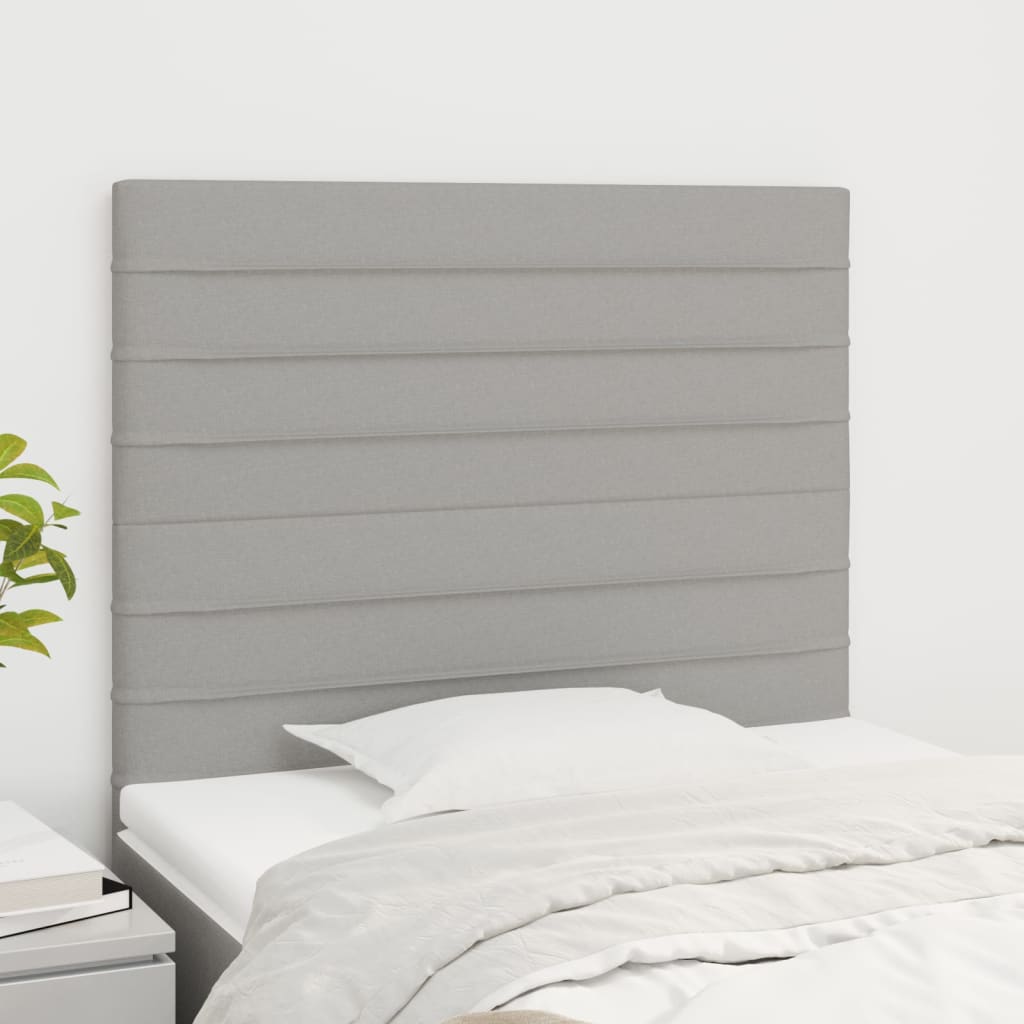 Kopfteil Hellgrau 80x5x118/128 cm Stoff