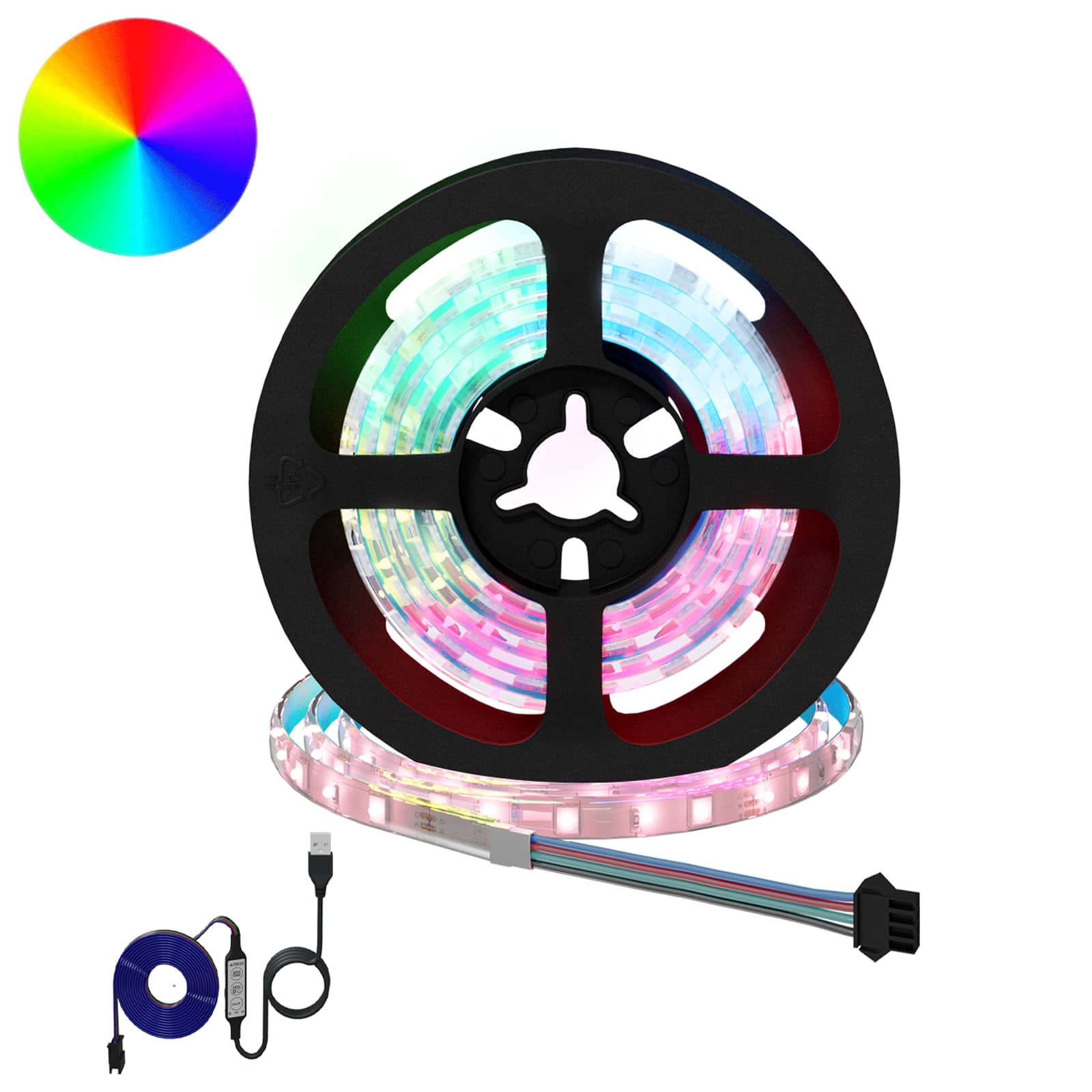 LED Streifen 2 pcs Schwarz und Transparent 3000 mm