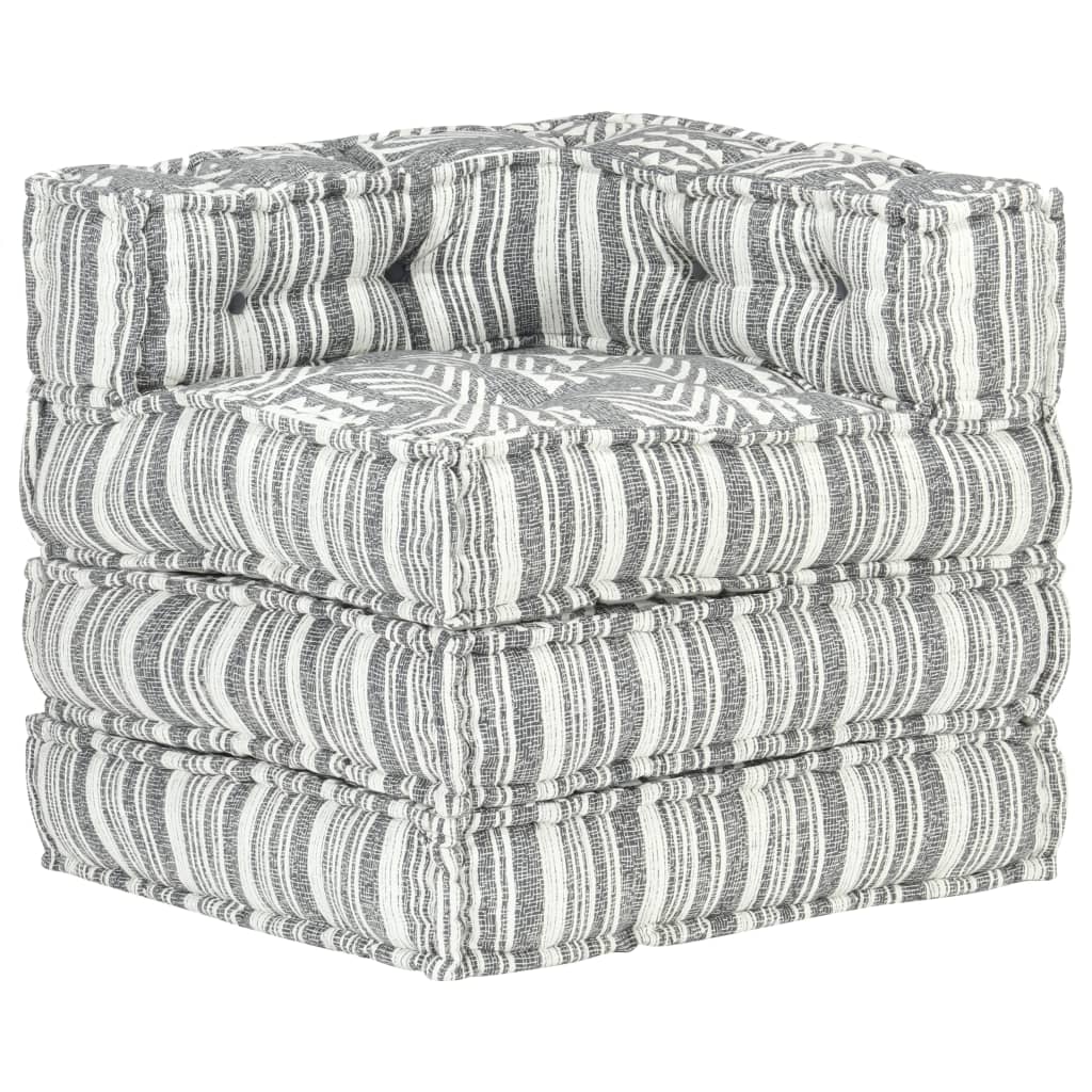 2-Sitzer Modularer Pouf Patchwork Stoff