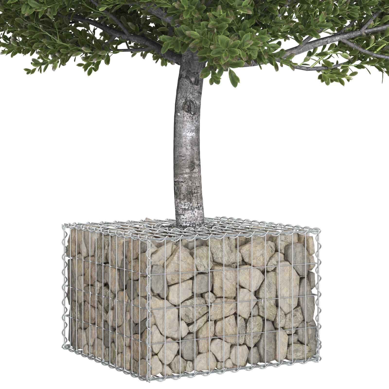 Gabionen Hochbeet Silber