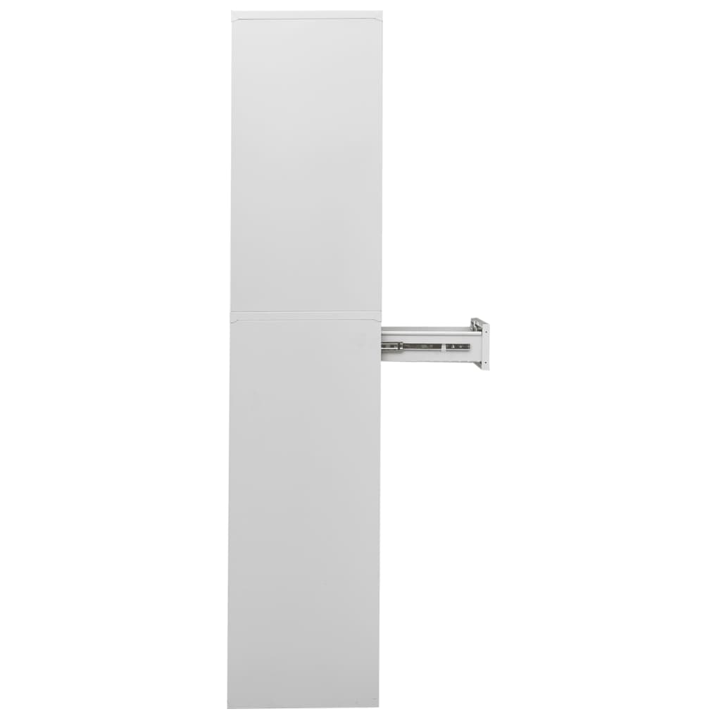 Büroschrank Weiß 90x40x180 cm Stahl