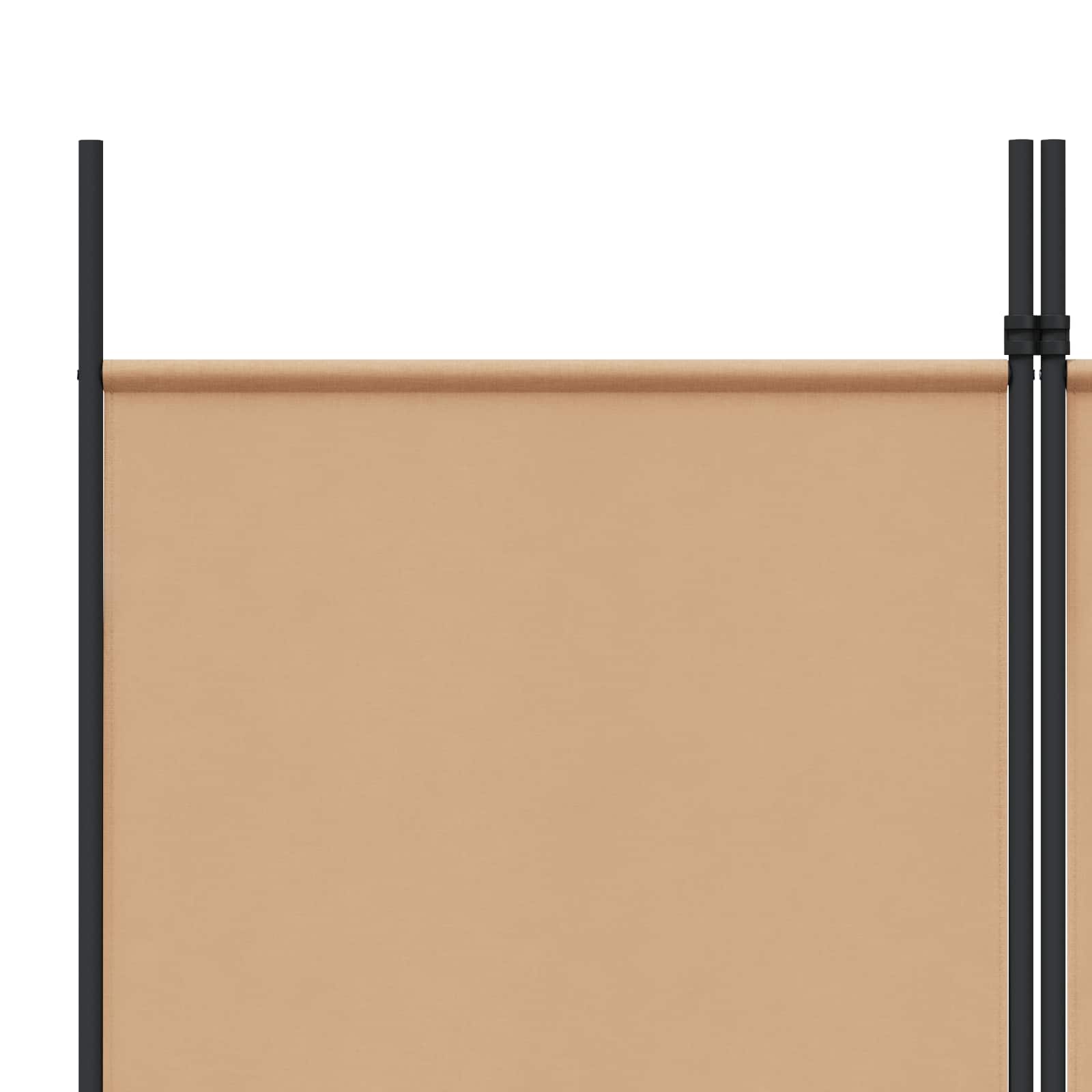 3-teiliger Raumteiler Beige 150 x 220 cm Stoff