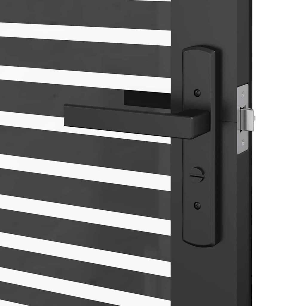 Innentür ESG Glas und Aluminium 76x201,5 cm Schwarz