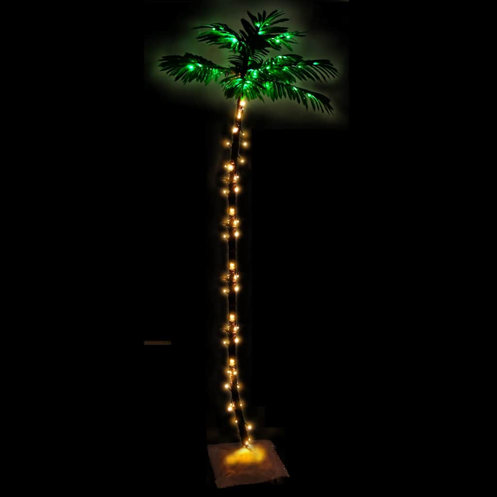 Künstliche Palme LED Warmweiß 72 LEDs 120 cm