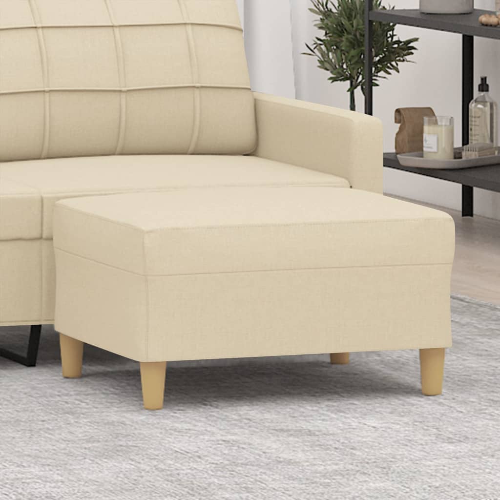 Fußhocker Hellgrau 60x50x41 cm Stoff