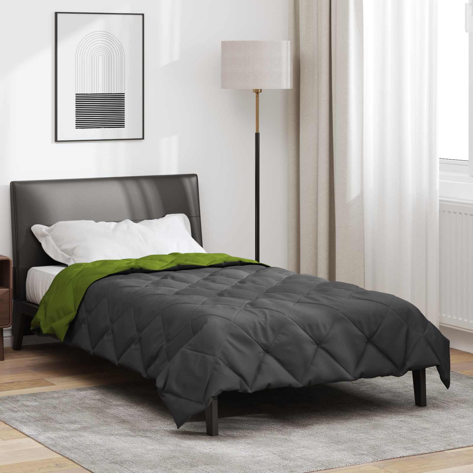 Sommerdecke Anthrazit 200 x 135 cm Mikrofaser