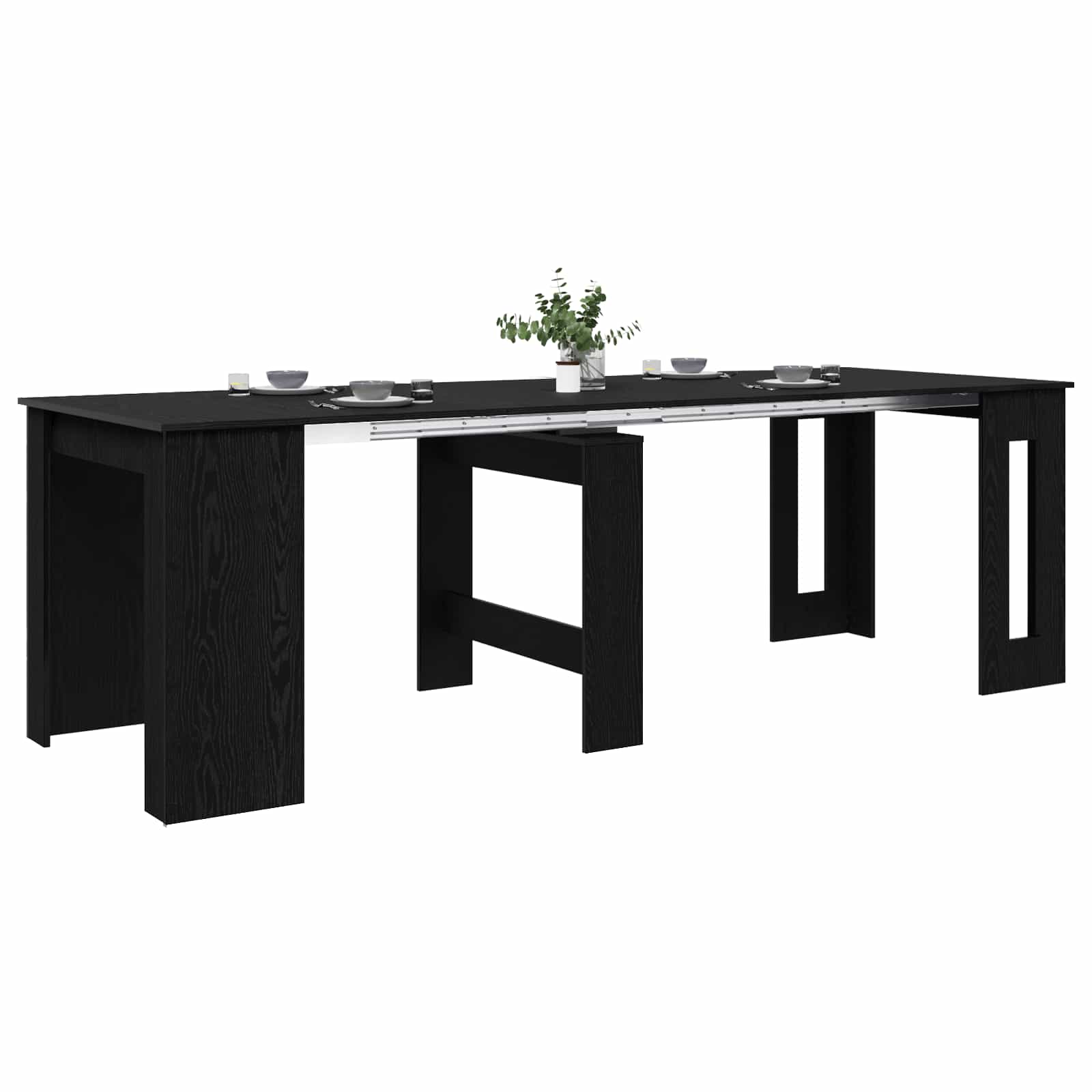 Esstisch 180 x 85 x 75 cm Holzwerkstoff Schwarze Eiche