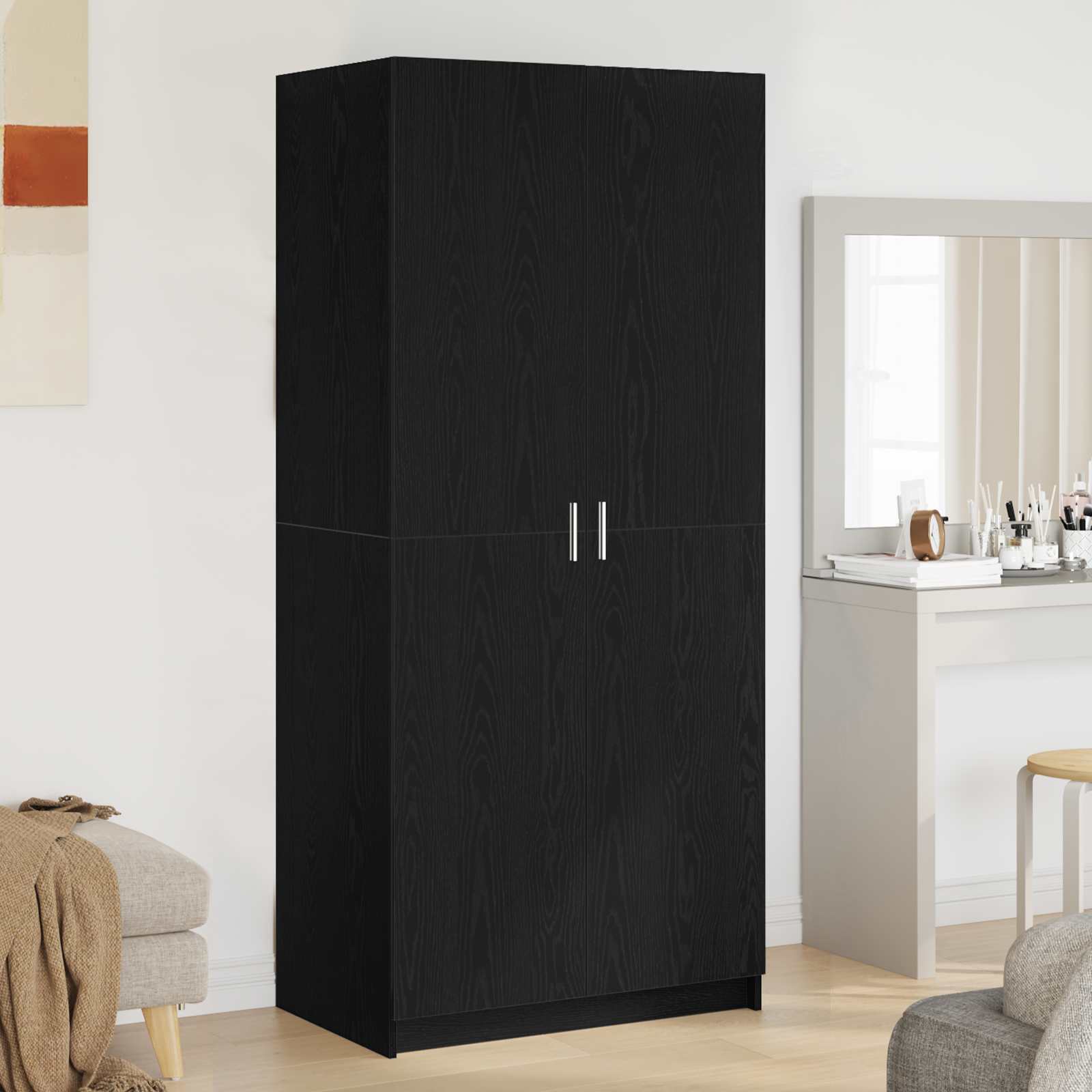 Kleiderschrank Weiß 80x52x180 cm Holzwerkstoff