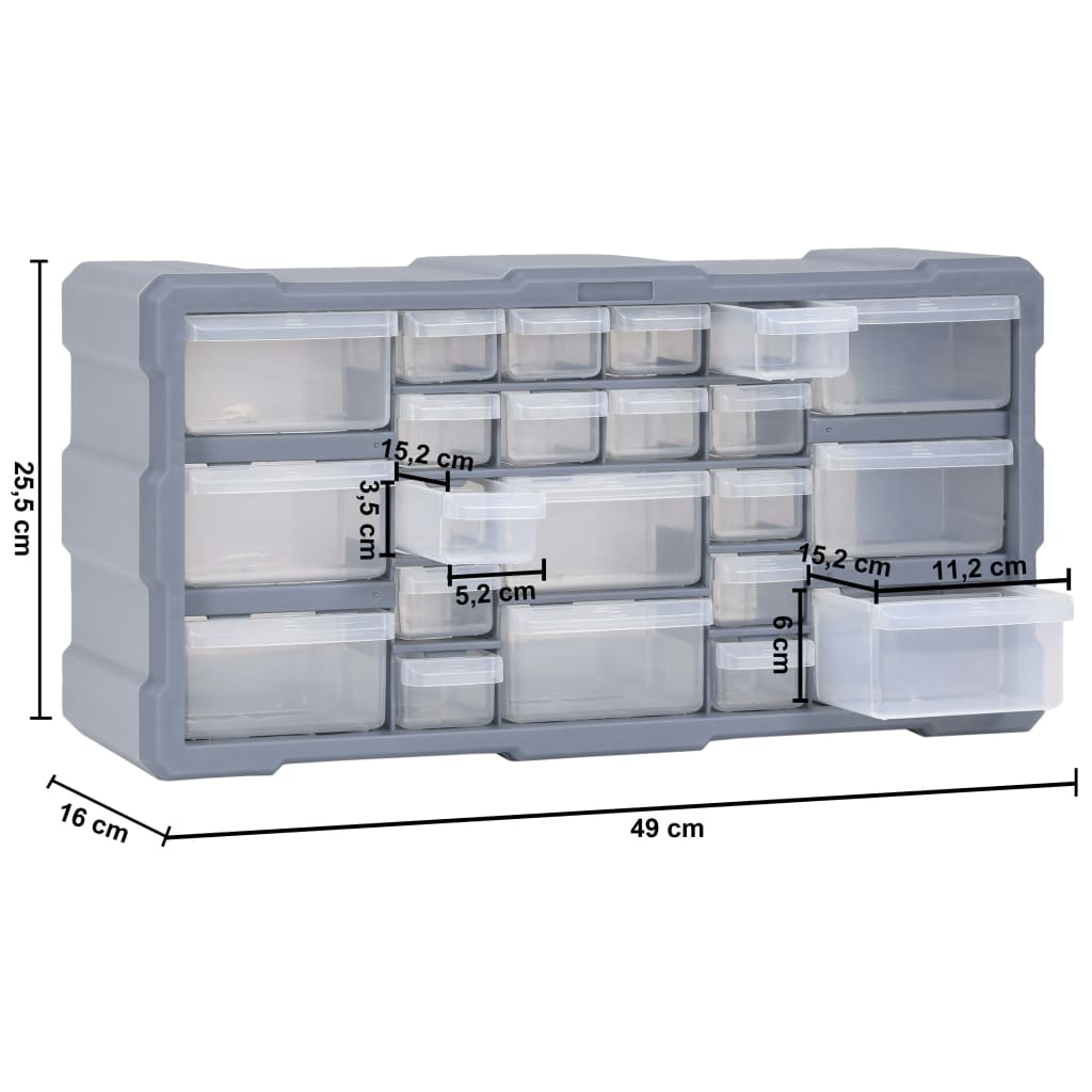 Multi-Schubladen-Organizer mit 64 Schubladen 52x16x37,5 cm