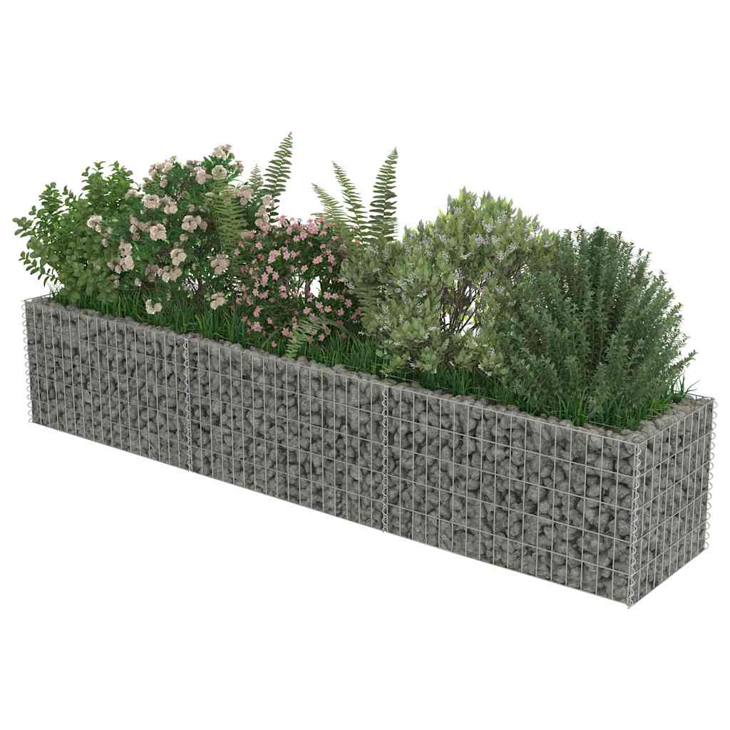 Gabionen-Hochbeet Verzinkter Stahl 450×90×100 cm