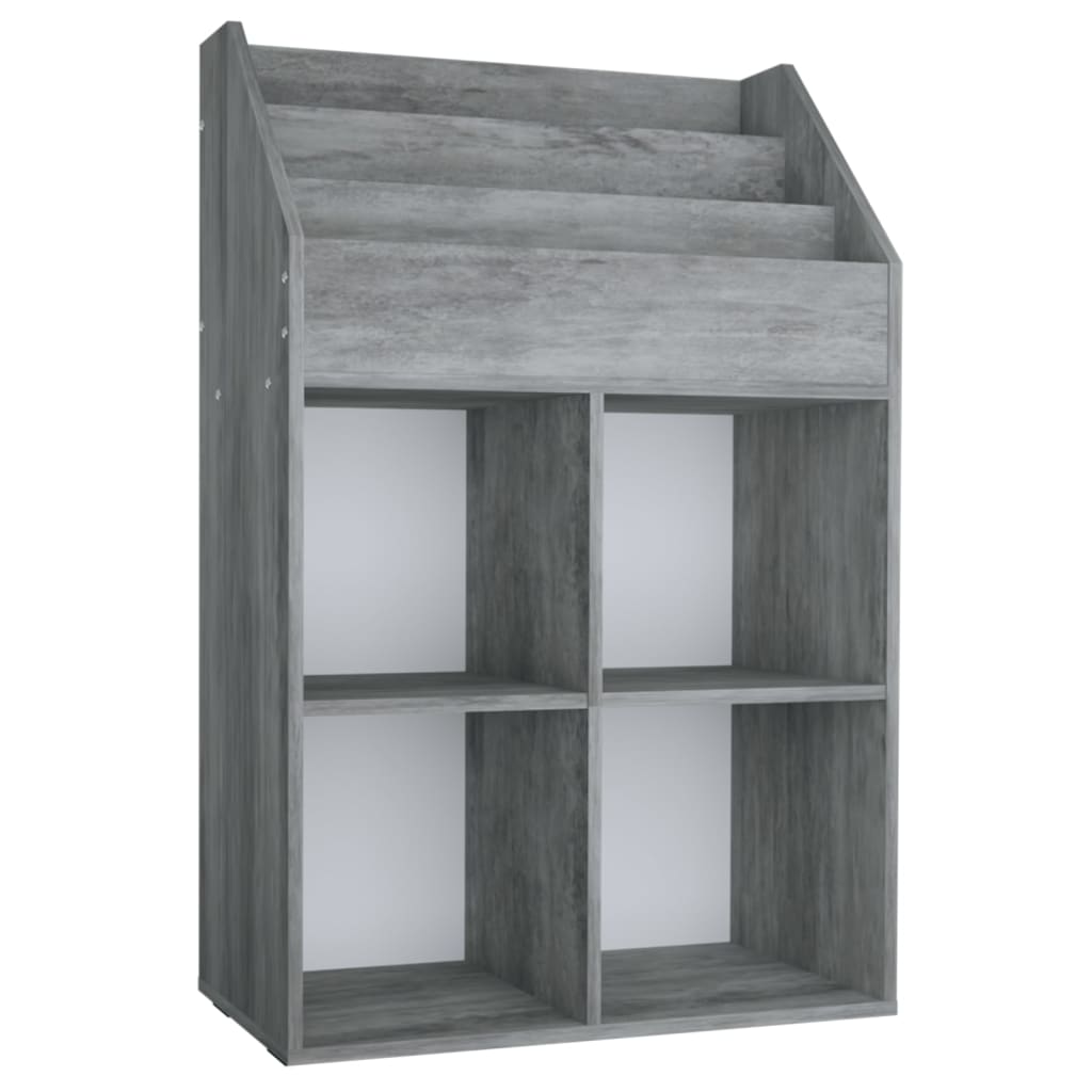 Kinder-Bücherregal Braun Eichen-Optik 71x30x114cm Holzwerkstoff