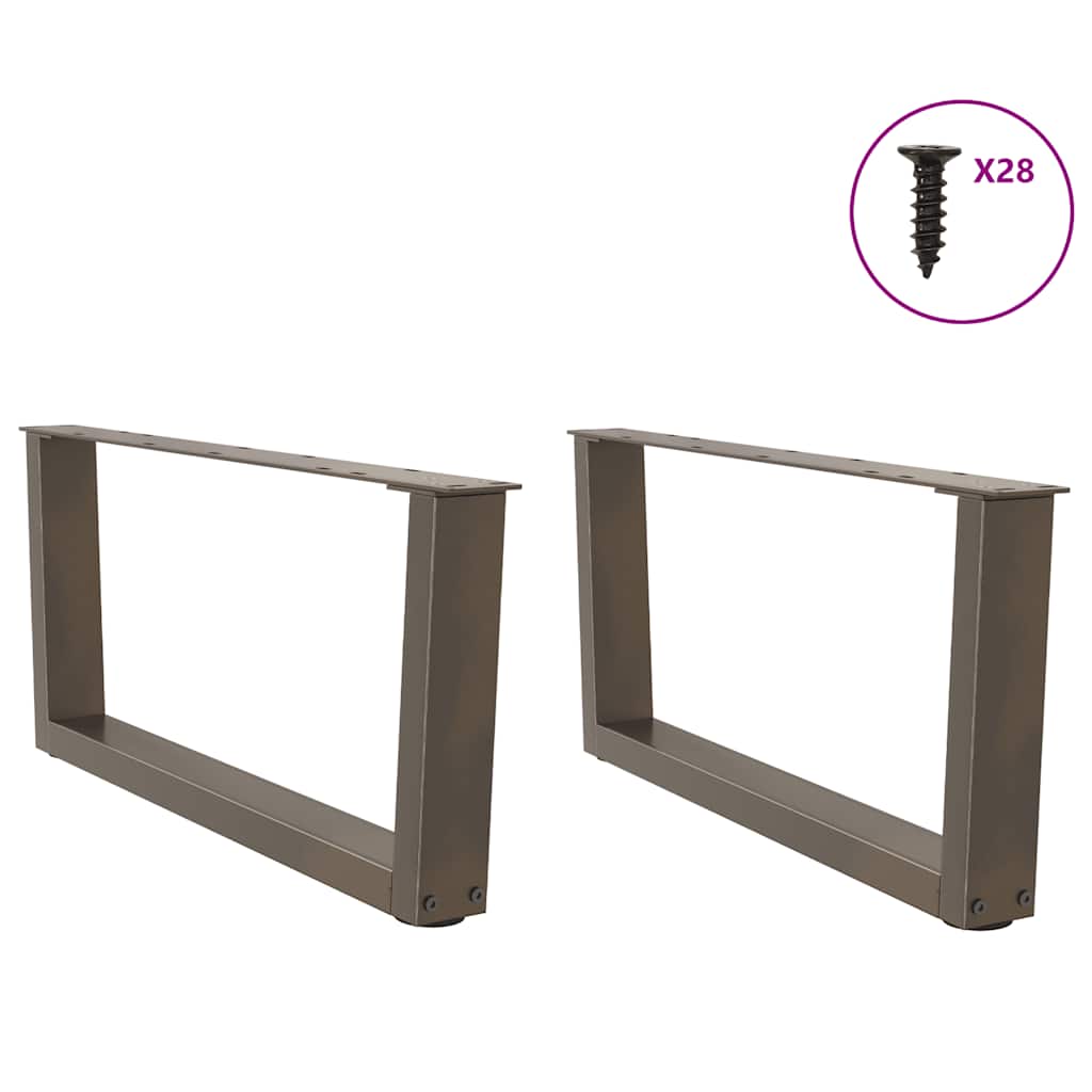 Couchtischbeine V-Form 2 Stück Schwarz 30x(30-31,3) cm Stahl