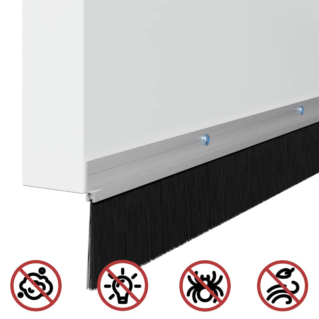 Aufsteck Türbürstendichtungen 2 pcs Braun 100 cm