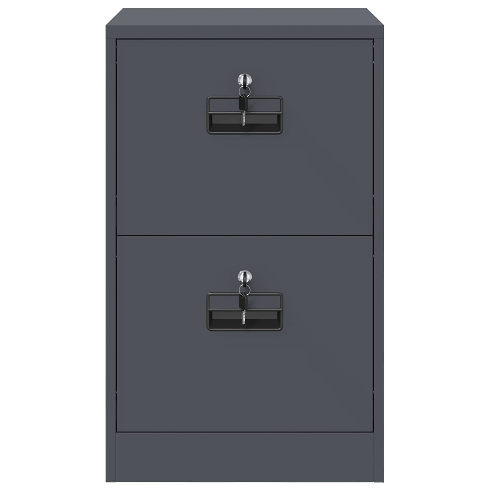 Aktenschrank 2 pcs Schwarz 44 x 50 x 139 cm Kaltgewalzter Stahl