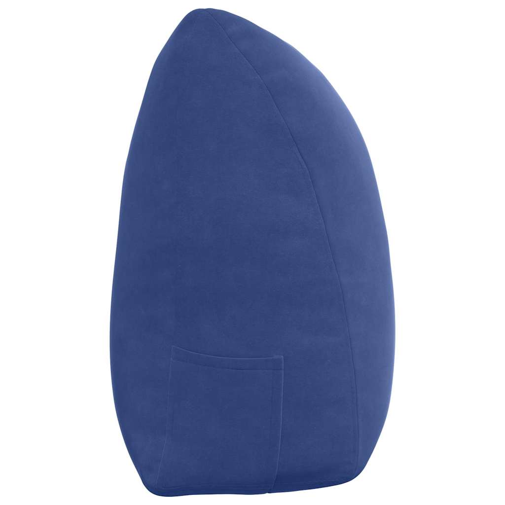 Rückenkissen Blau 45 x 24 x 50 cm Samt