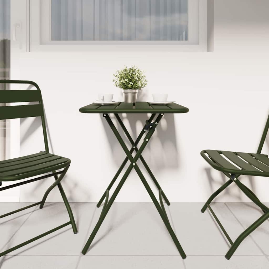 Bistrotisch Weiß 55 x 55 x 72,5 cm Pulverbeschichteter Stahl