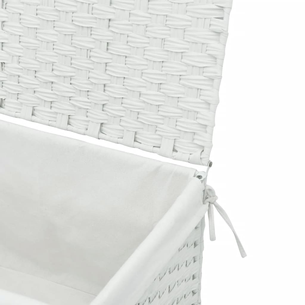 Wäschekorb mit Deckel 55,5x35x34 cm Poly Rattan