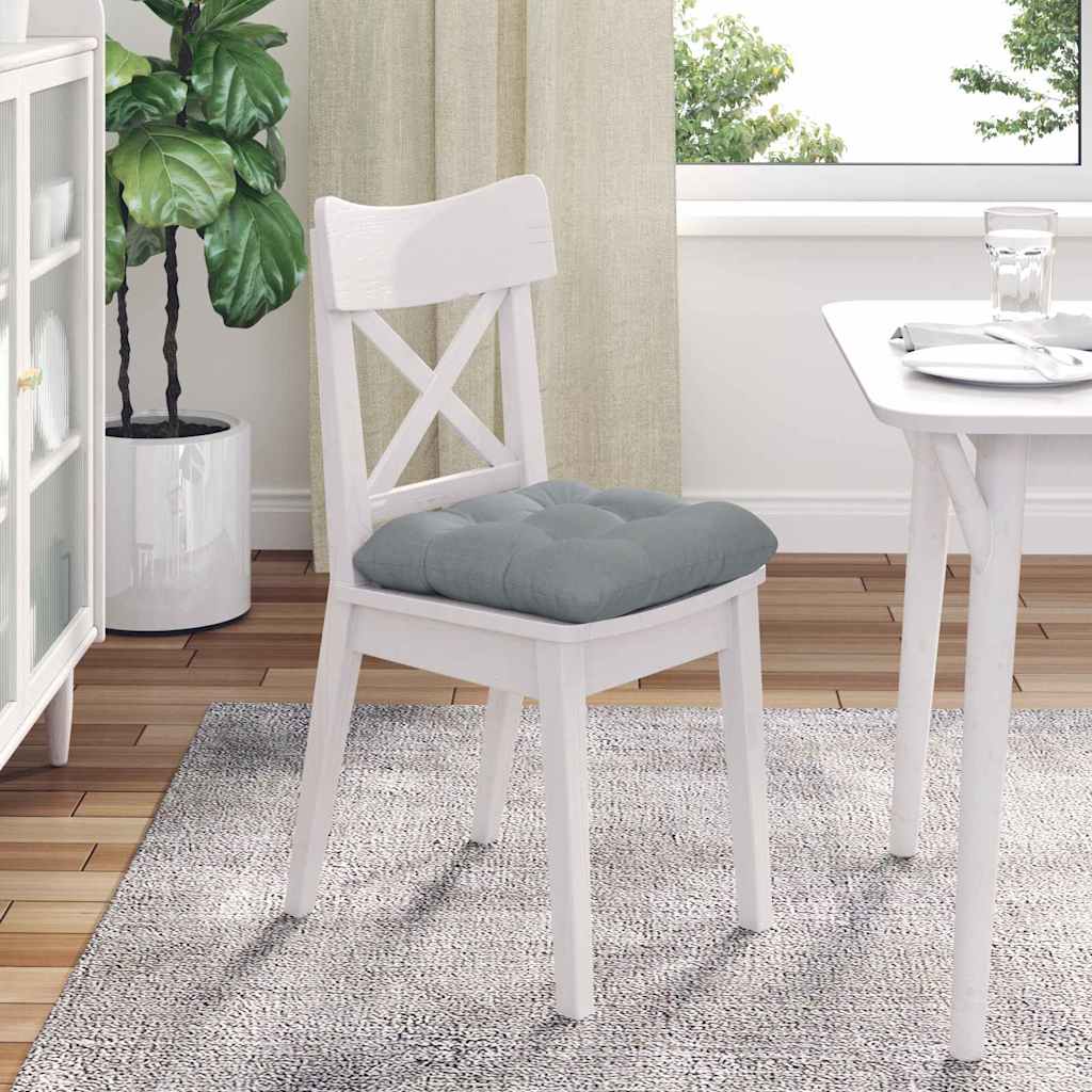 Sitzkissen 4 pcs Hellgrau 40 x 40 x 12 cm Stoff