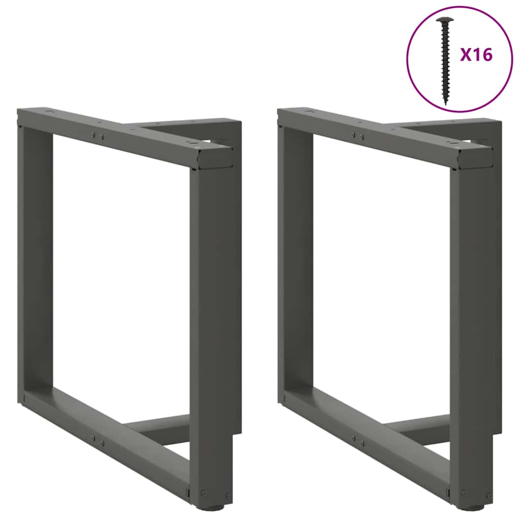 Couchtischbeine T-Form 2 Stk. Schwarz 30x25x(30-31) cm Stahl