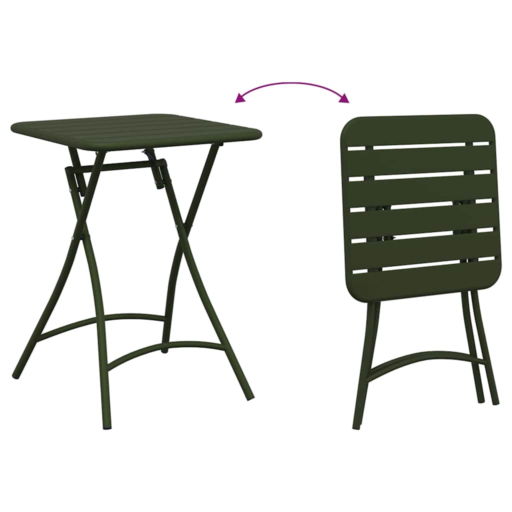Bistrotisch Weiß 55 x 55 x 72,5 cm Pulverbeschichteter Stahl