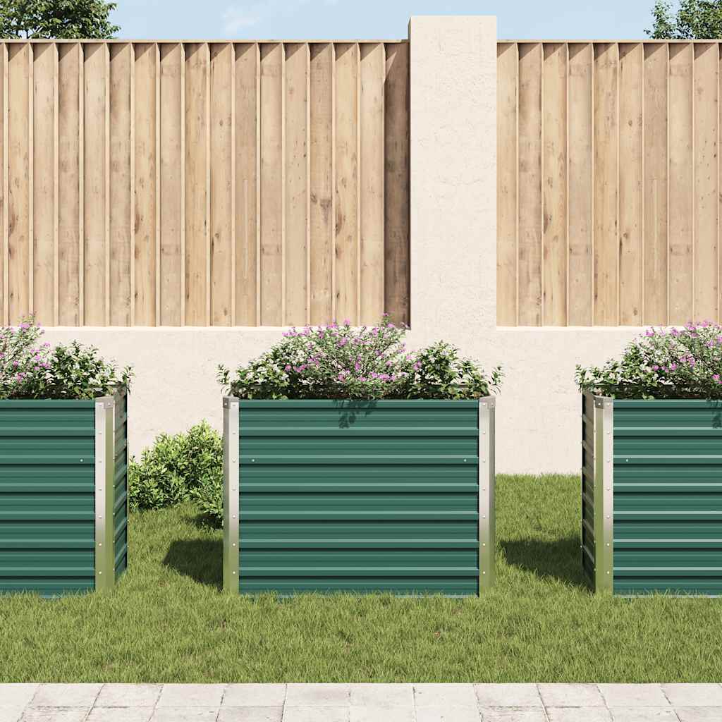Garten-Hochbeet Verzinkter Stahl 240x80x77 cm Grün