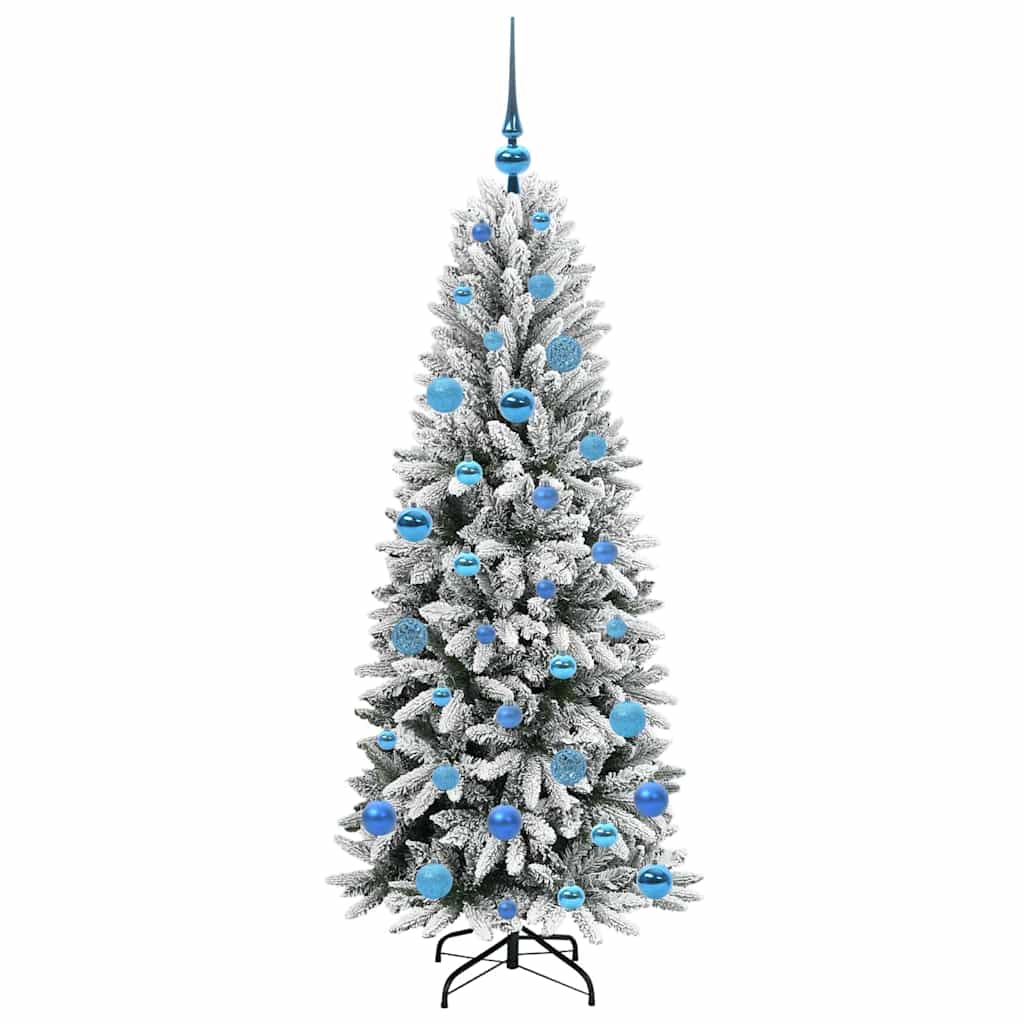 Künstlicher Weihnachtsbaum mit 150 LEDs mit Ständer Weiß 120 cm