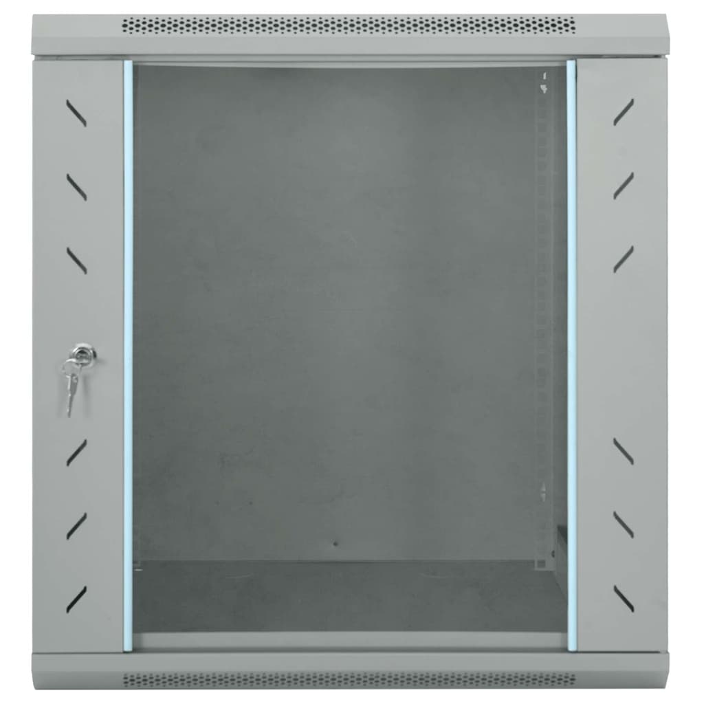 Netzwerkschrank mit Speicher Grau 60 x 45 x 28 cm Stahl