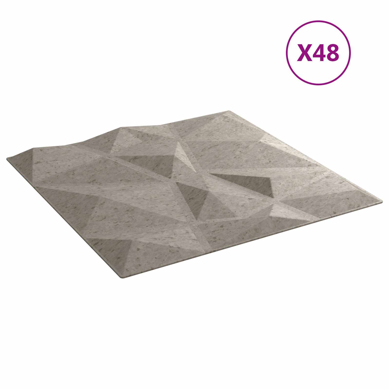 Wandpaneele 12 pcs Diamant Weiß 50 x 50 cm XPS Schaum