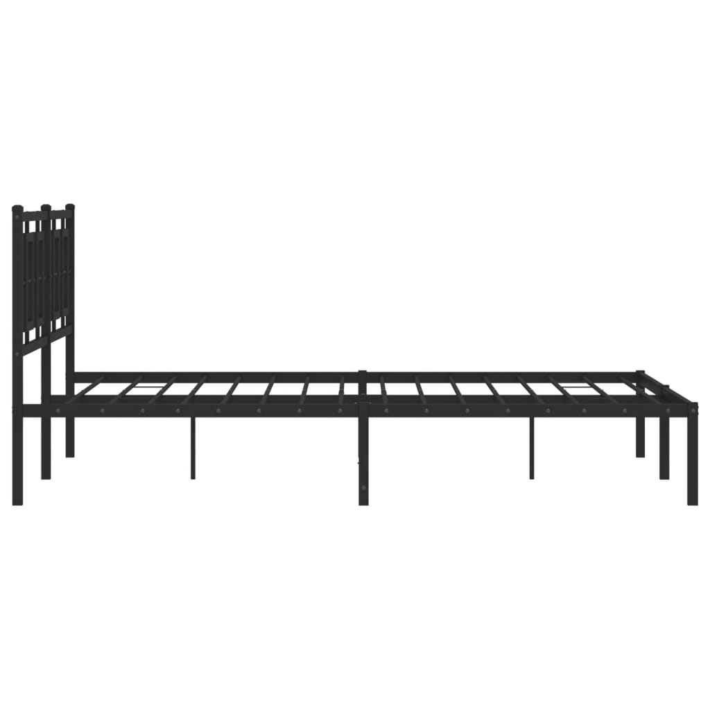 Bettgestell mit Kopf- und Fußteil Metall Weiß 180x200 cm