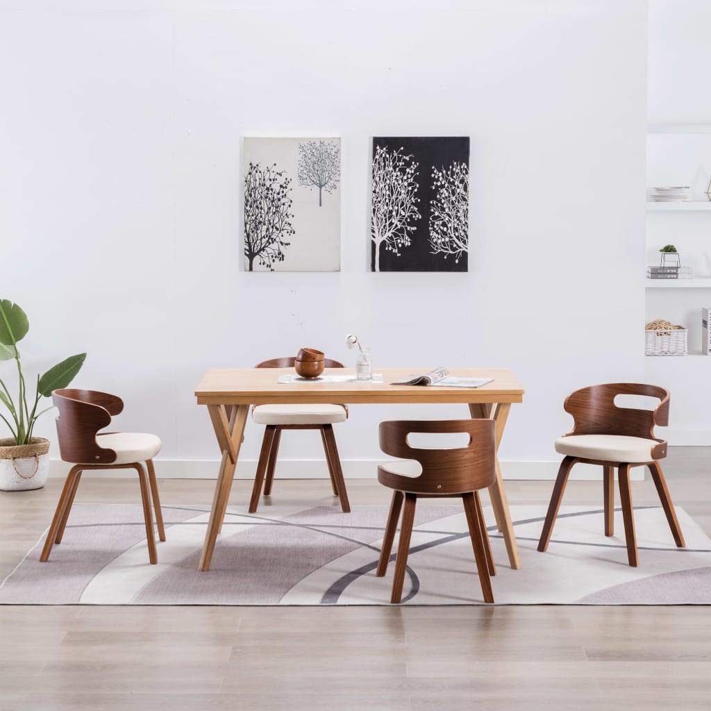 Esszimmerstühle 4 Stk. Braun Bugholz und Kunstleder