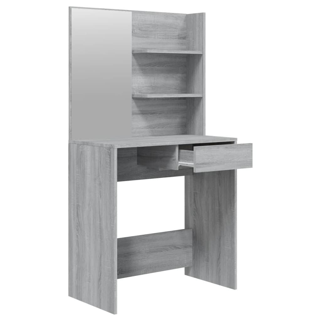 Schminktisch-Set Weiß 74,5x40x141 cm