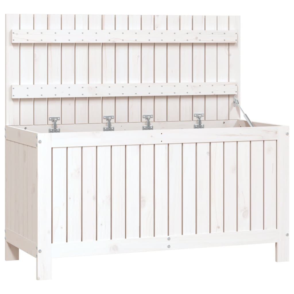 Gartentruhe Grau 76x42,5x54 cm Massivholz Kiefer