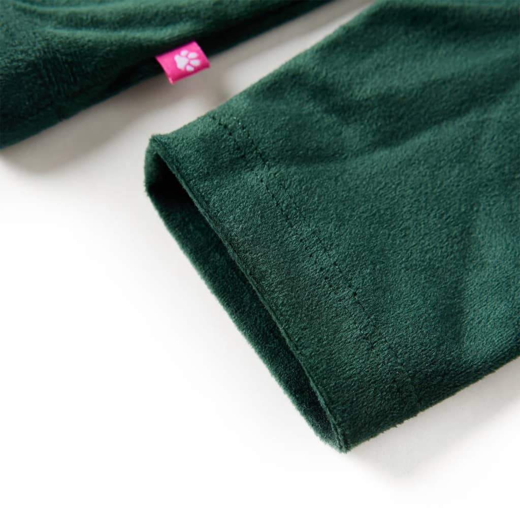 Kinderbluse mit Rüschen Dunkelgrün 140