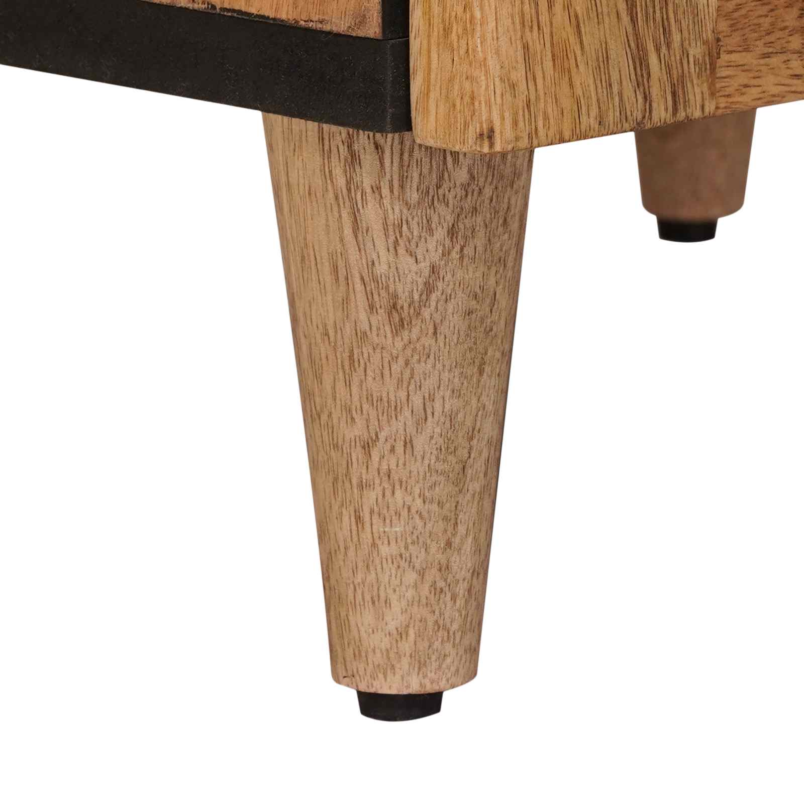 Highboard mit Tür Walnuss 40 x 33 x 110 cm Massivholz Mango