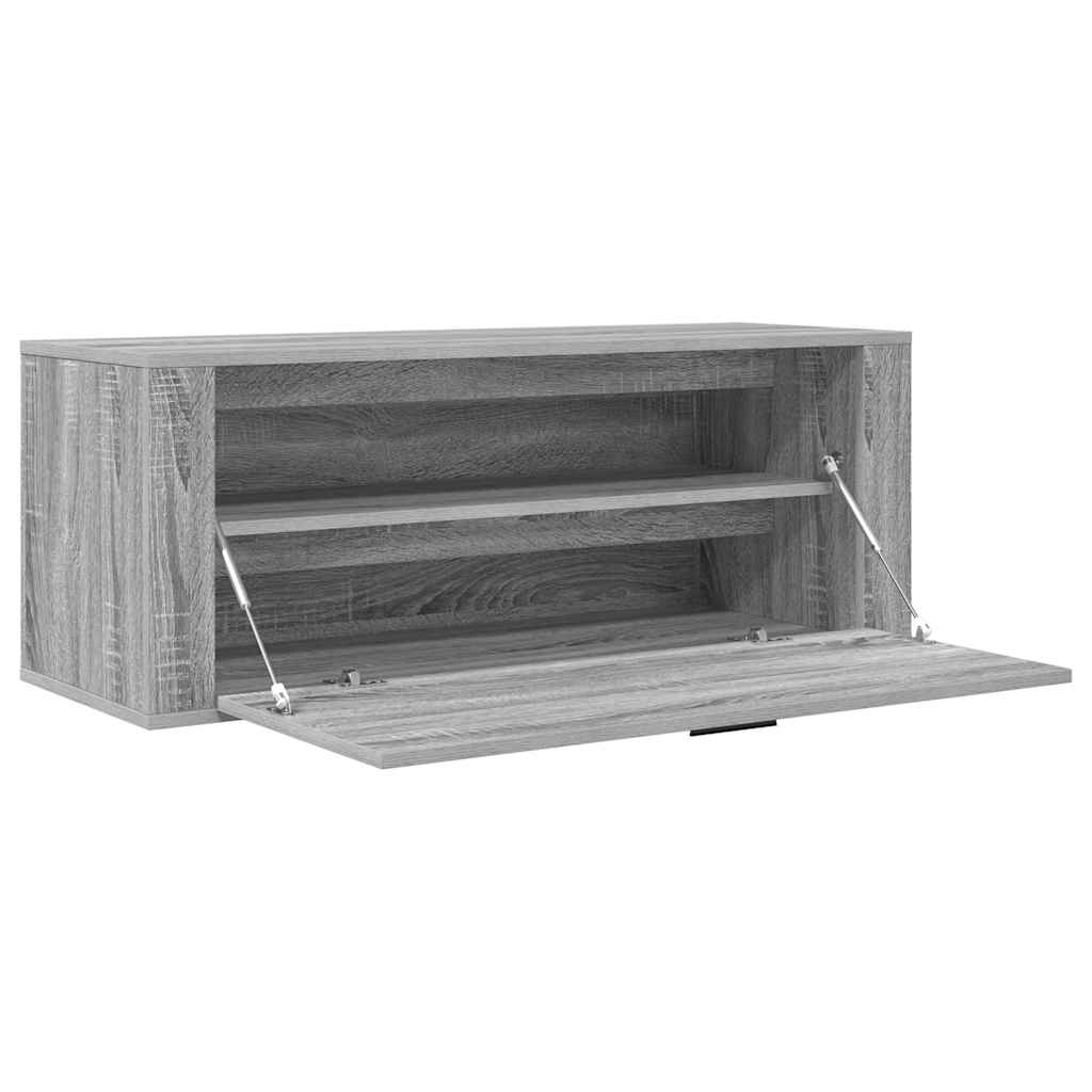Wand-Schuhschrank Weiß 100x35x38 cm Holzwerkstoff