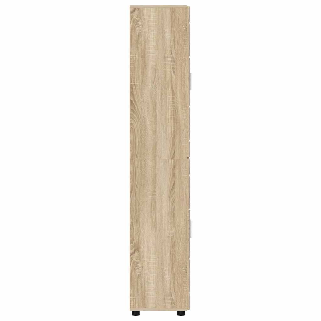 Highboard mit Regal FLORIN Weiß 60 x 35 x 182 cm Holzwerkstoff